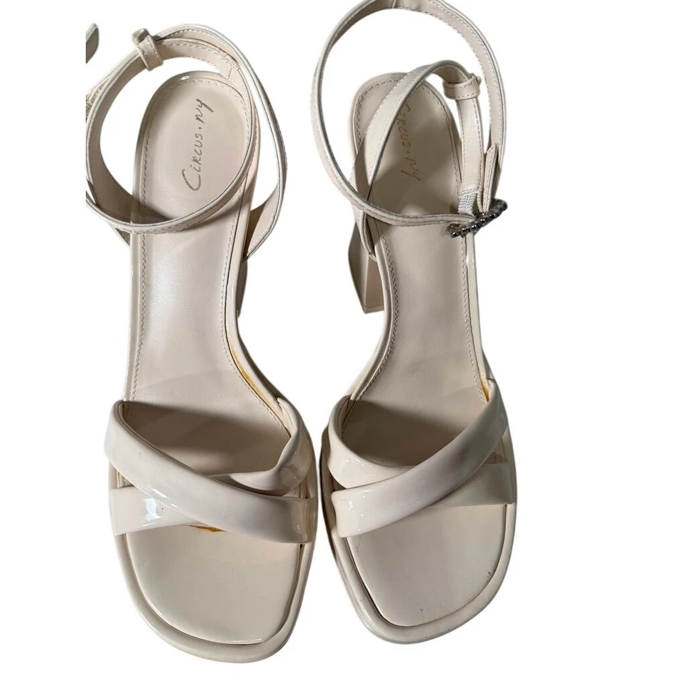 Sandalia Circus NY by Sam Edelman Crema Haidyn Correa al Tobillo Tacón Alto Talla 11 Foto 2 de 4