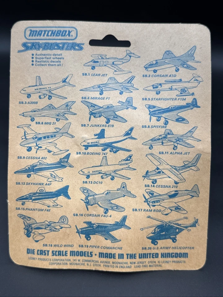 a Matchbox Skybusters SB-19 PIPER COMMANCHE AIR FRANCE Superfast Wheel Lesney - Image 3 of 3