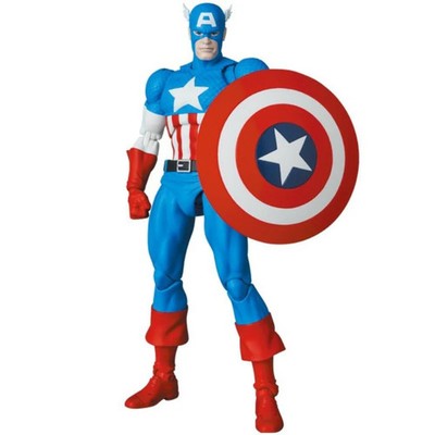 Medicom Toy Mafex No.217 Captain America Comic Ver. Actionfigur Japan Offiziell