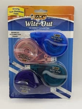 BIC White-Out Brand EZ Correct Correction Tape 4-Count Pack of White