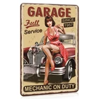 Vintage Car Repair Tin Metal Signs Home Décor Classic Auto Mechanic Design Wa
