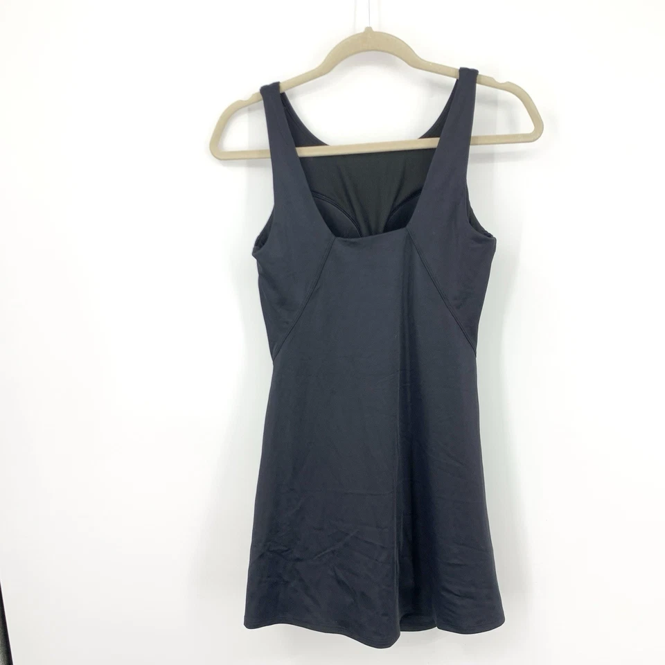 LL Bean Women Size 12 Large Bathing Suit Swim Dress Black Beansport Tank Liner - Image 4 of 4