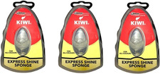3-Pack Kiwi Express Shoe Shine Sponge For All Colors, Neutral, 0.2 Fl Oz