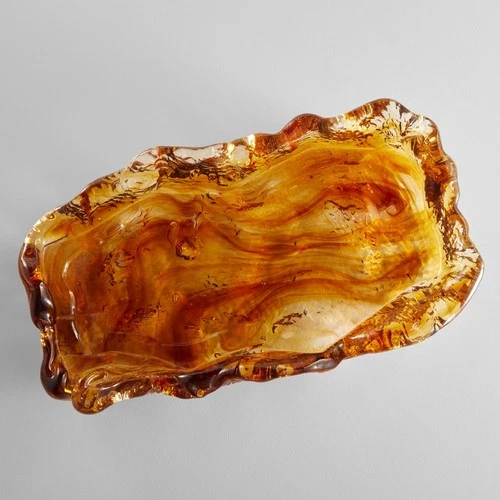 Cyan Design 11856 Molten Amber Tray, Large - Picture 3 of 4