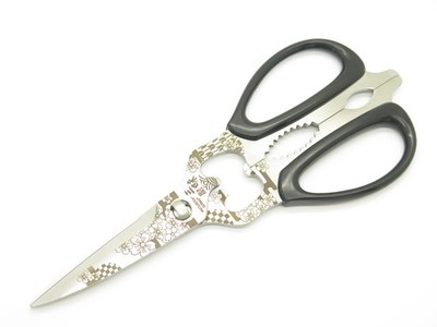 Mcusta Knives Zanmai Kitchen Shears Scissors Seki Japan Custom Sakura Etch