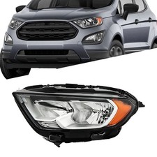 Left Side For Ford EcoSport 2018-2022 Headlight Driving Halogen Headlamp Black