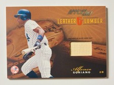 2003 Donruss Studio Leather & Lumber Bat /250 Alfonso Soriano New York Yankees