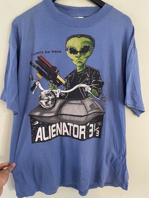 Alien / Terminator Spoof lustige Grafik 90er T-Shirt XL Alien Workshop