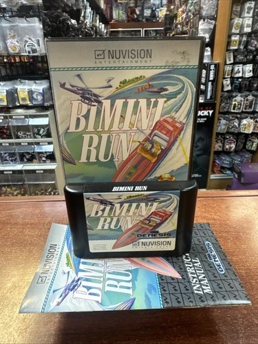 Bimini Run With Case & Manual (Sega Genesis, Vintage Video game)