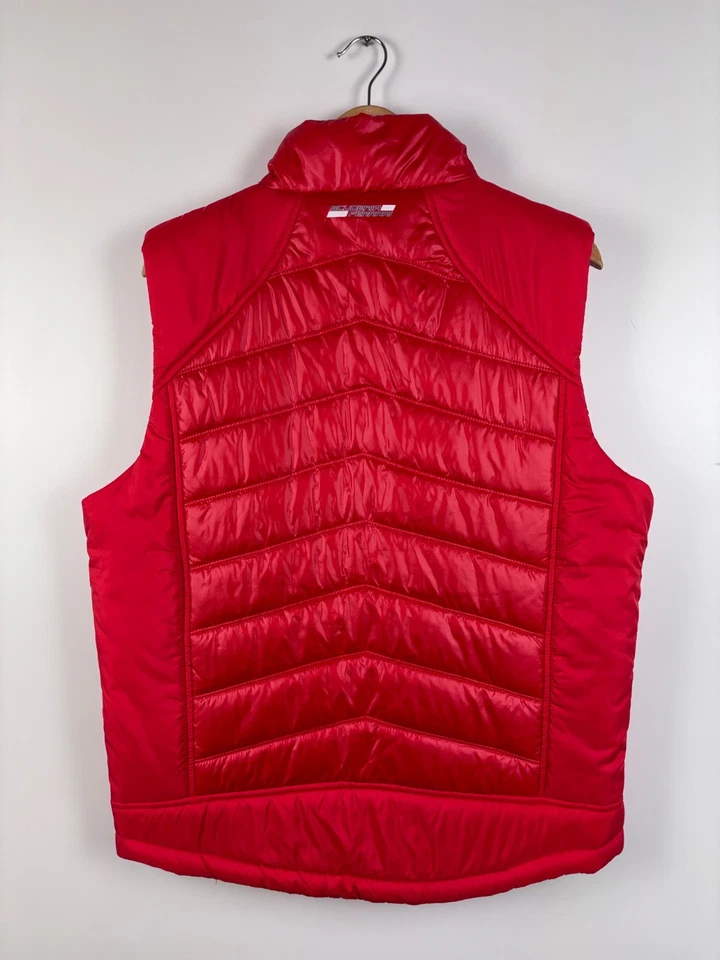 Hombres Scuderia Ferrari F1 Chaleco Cremallera Puffer Chaqueta Rojo Talla M Foto 4 de 4
