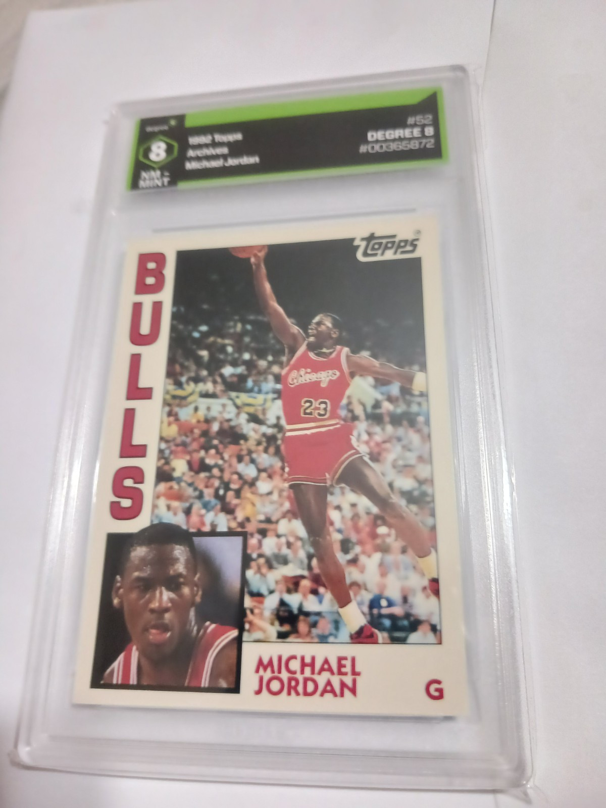 1992 TOPPS ARCHIVES  MICHAEL JORDAN BULLS HOF DEGREE 8 "THE GOAT"