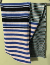 Marni Uniqlo Cashmere Striped Scarf Pinks Blues Purples