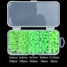 375Pcs Night Luminous Fishing Beads Glow Soft Worms Float Rest Tackle