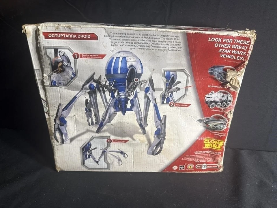 Star Wars The Clone Wars 2009 3,75"" Octuptarra Droid caja dañada Foto 4 de 4