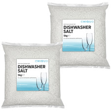 Chiquo Dishwasher Salt 5kg - Pack of 2 - Powerful Limescale Protection