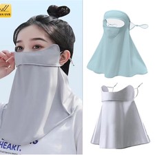 Ice Silk Sun Protection Mask, Anti- UPF50 Face Mask, Neck Gaiter Scarf, Breat