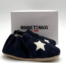 Minnetonka STAR INFANT BOOTIE Kid's NEW Slip On Blue Multiple Sizes