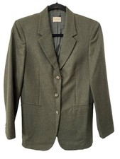 United Colors Of Benetton Blazer Jacket Women EU 40 Wool Green Made In Italy