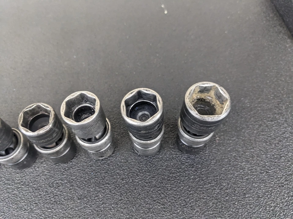 #bm558 Snap-on 3/8" Drive 6 Point Metric Swivel Impact Socket Set 10 pc 212IPFM - Image 4 of 4