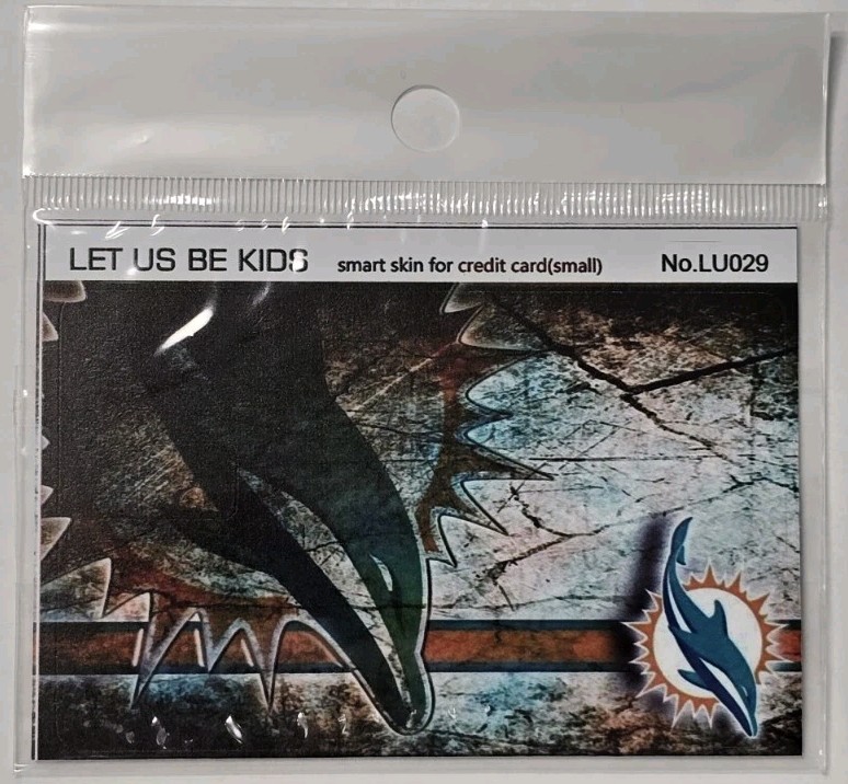 NFL Miami Dolphins Credit Card Skin Cover - Wrap Decal Pre-Cut Sticker 