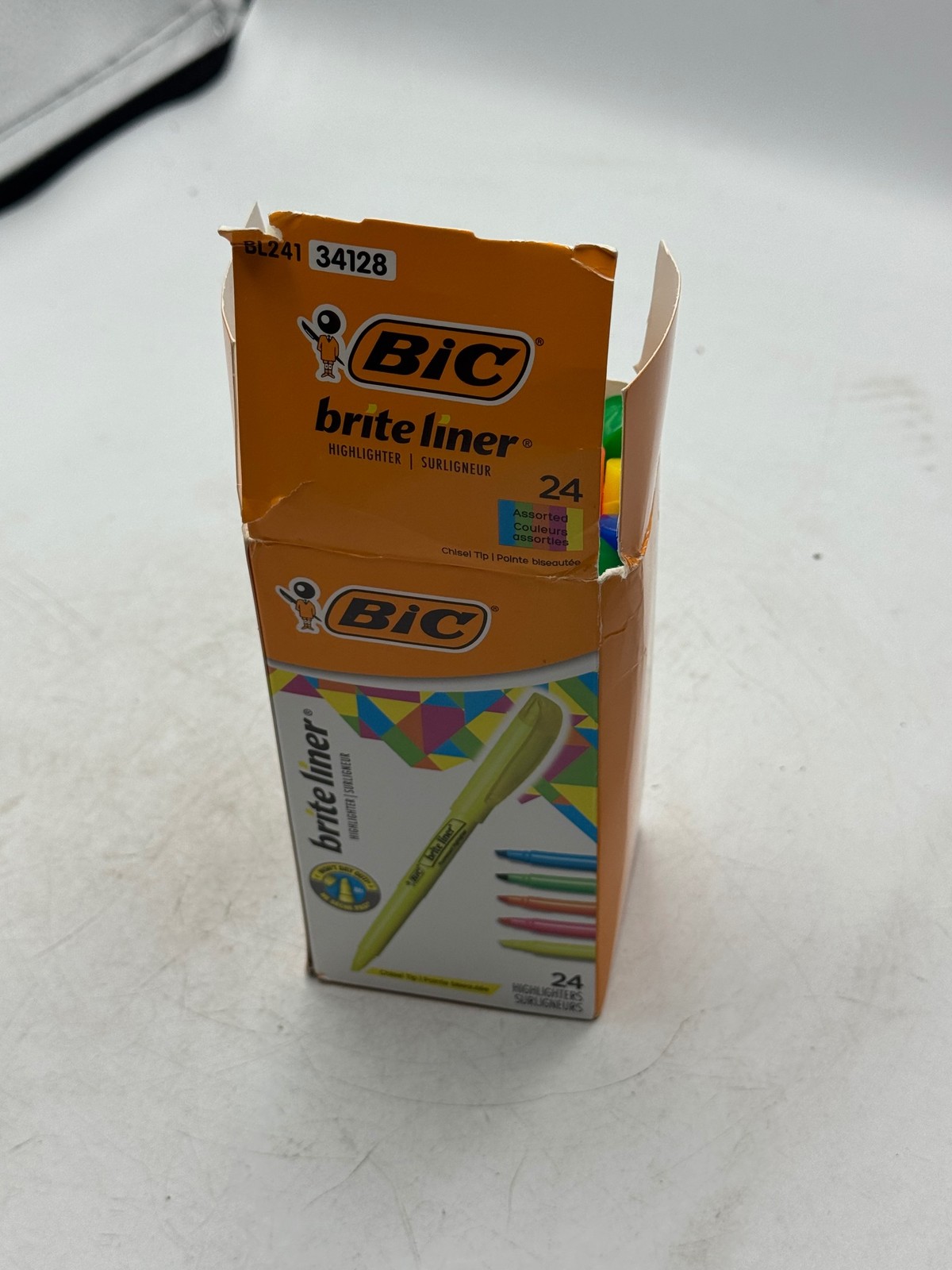 S 24 Pack Assorted Colors Chisel Tip School Office