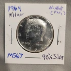 1964 Kennedy Half Dollar Philadelphia 90% Silver X Accented Hair Variety GEM 💎