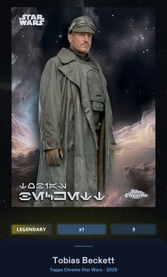 Tobias Beckett Aurebesh SP Black 10cc - Star Wars Card Trader Topps Chrome 2025