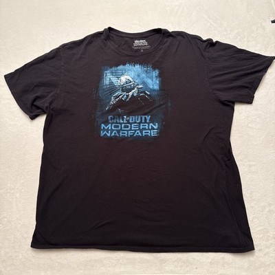Call Of Duty Modern Warfare T-Shirt Men's 2XL Black Blue Video Games Gamer