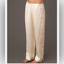 Julianna Rae Silk Pajama Bottoms Quiet Luxury Large