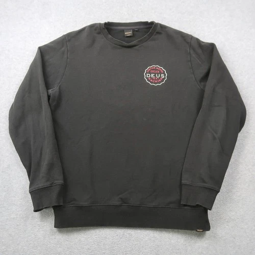 Deus Ex Machina Mens XL Black Custom Motor Cycles Graphic Crewneck Sweatshirt - product listing photo