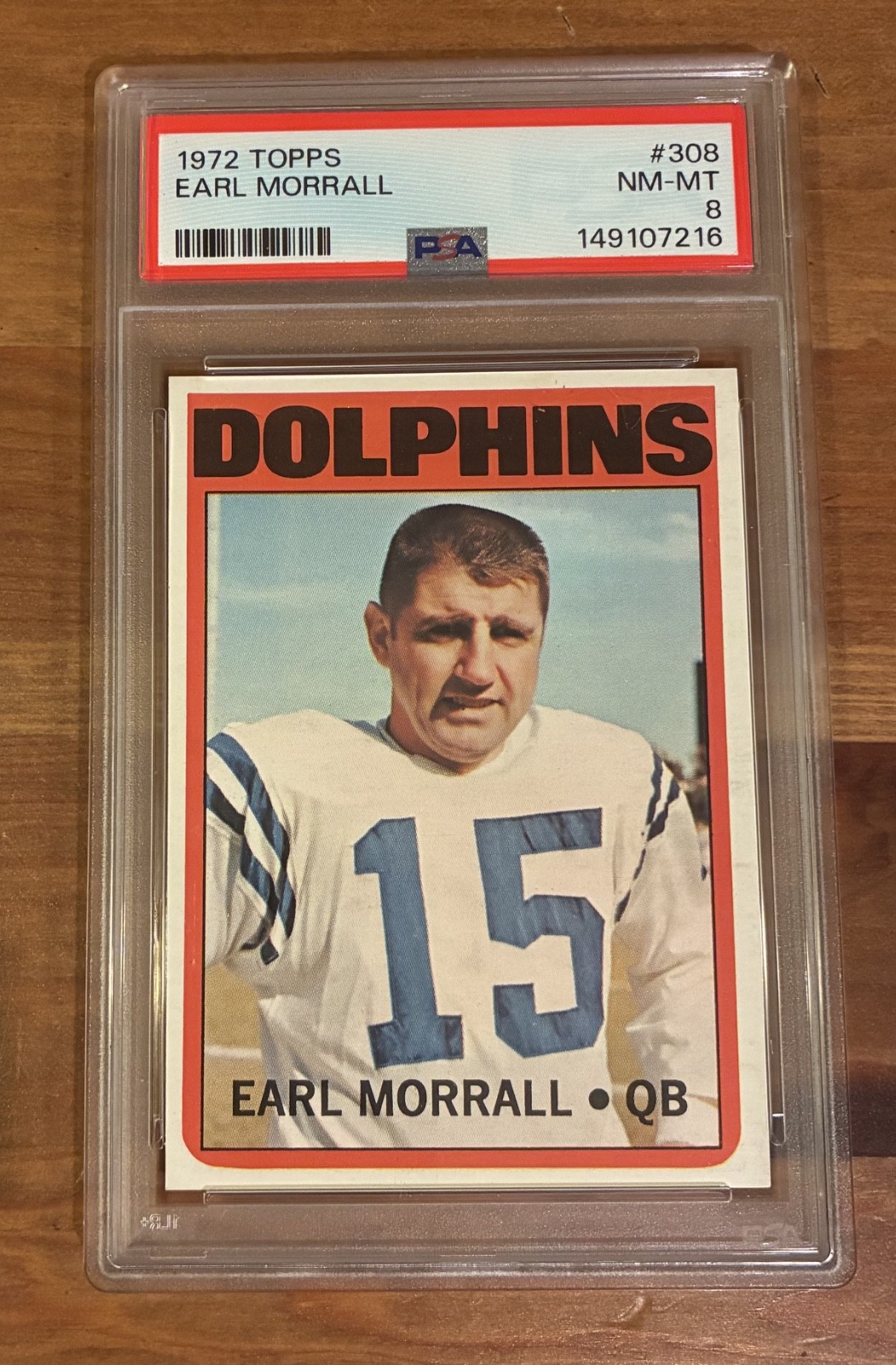 1972 Topps - Earl Morrall #308 PSA 8 NM-MT