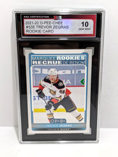 Trevor Zegras - 2021-22 O-Pee-Chee - KSA Graded 10 - Rookie Card - #535. rookie card picture