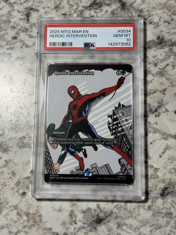 Heroic Intervention MAR 0034 PSA 10 GEM MINT (MTG Marvel Universe Eternal 2025)