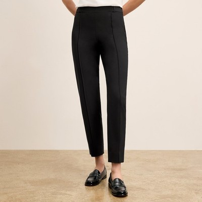 MM LaFleur Colby 2.0 Pant Origami Suiting Black Size 0 Elastic Waist Zip Pocket