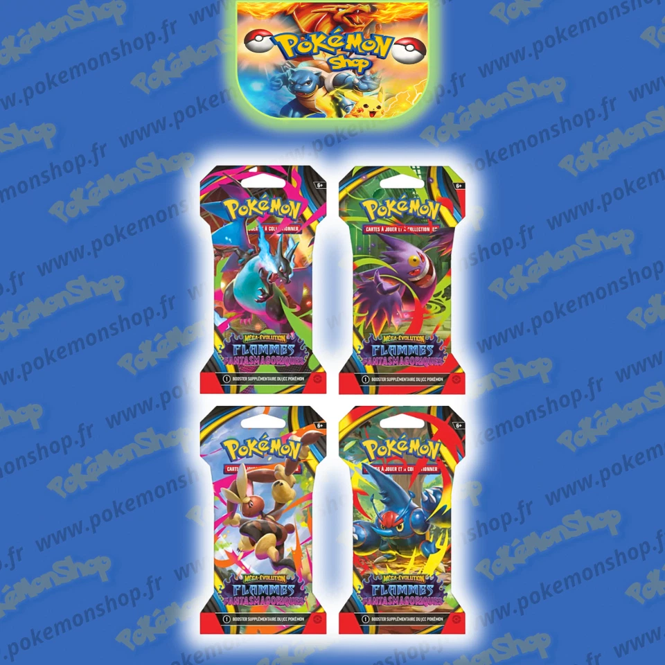 Pokémon ME02 Booster Blister Flammes Fantasmagoriques Fr Neuf à l'unité