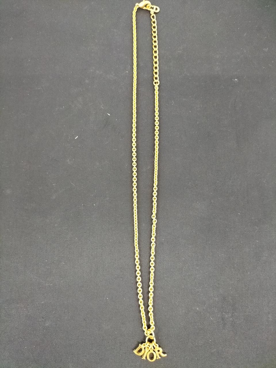 Dior Logo Necklace Elegant Gold-Tone Chain Y0810