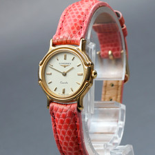 N MINT Longines Cal. L153.2 153 6742 21mm Ivory Dial Gold Quartz Women's Watch