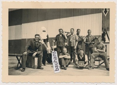 Böblingen Flugplatz Halle 1 Bordmonteure Vorkriegszeit (3222n)