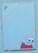 Peanuts Snoopy Doghouse Laughing Typing Note Pad 60 Sheets New (CL/213)