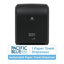 Touchless Paper Towel Dispenser, Black, Wall Mount