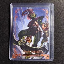 🎗️XYC 2018 SKYBOX MARVEL MASTERPIECES LEGENDARY ORANGE /99 GREEN GOBLIN #70