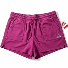 Reebok Favorite Short Passionate Plum Women Small Gym Workout Shorts NWT