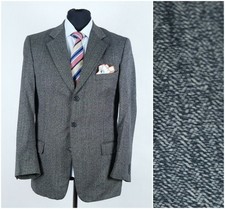 Mens Vintage Herringbone Blazer 40R UK Size DUCA TOSCANI Wool Sport Coat Jacket