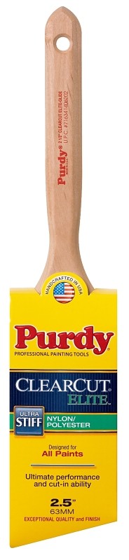 Purdy 144152825 Clearcut Elite Glide Angular Trim Brush, 2.5 inch
