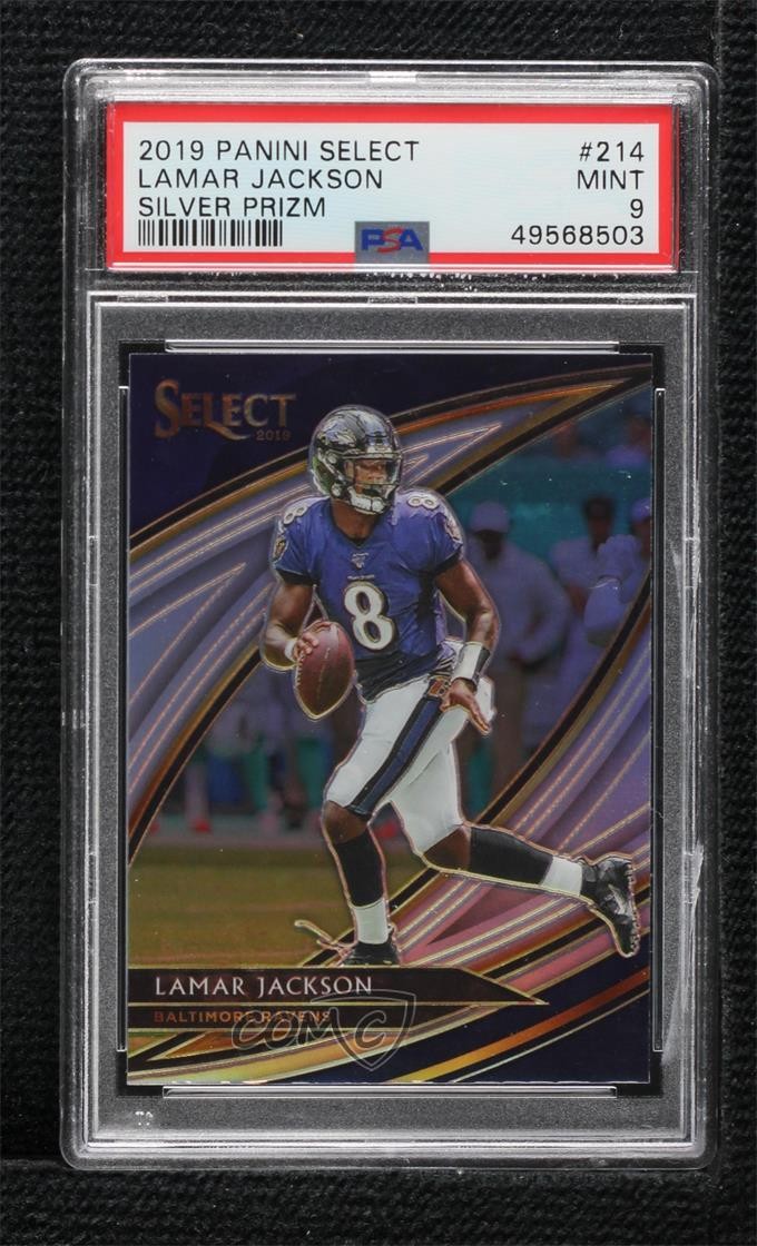2019 Panini Select Field Level Silver Prizm Lamar Jackson #214 PSA 9 MINT 2l4