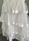 Tip Top Kids White Sleeveless Tiered Sequin Satin Tulle Dress Flower Girl Sz 6X — photo 3