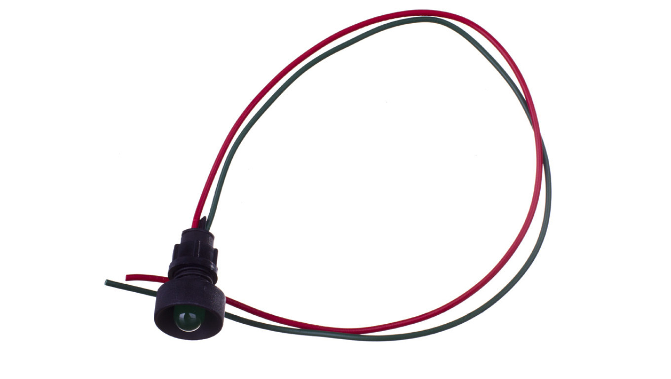 Лампа сигнализационная 10мм zielona 12-24V AC/DC KLP 10G/24V 84410005