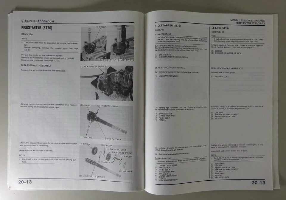 Manual De Taller Suplemento Honda DAX ST 50 70 v.1990 - Imagen 4 de 4