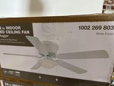Hugger LED 52 Ceiling Fan White Finish With F...