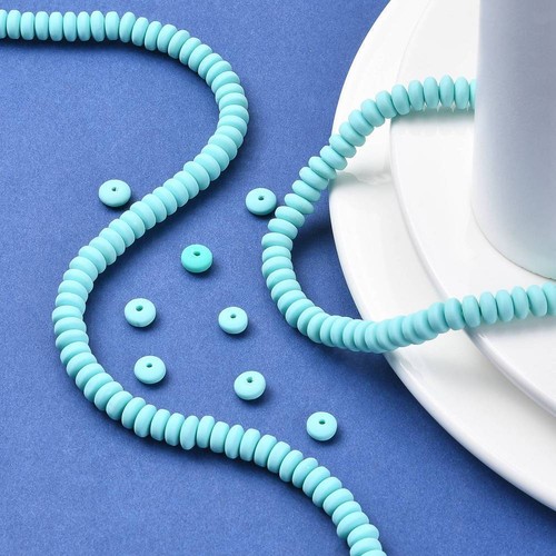 1 Strang Perlen 6x3mm Zwischenperlen Rondell Scheiben Zwischenperlen - Bild 5 von 13